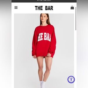 The Bar varsity sweatshirt Ruby